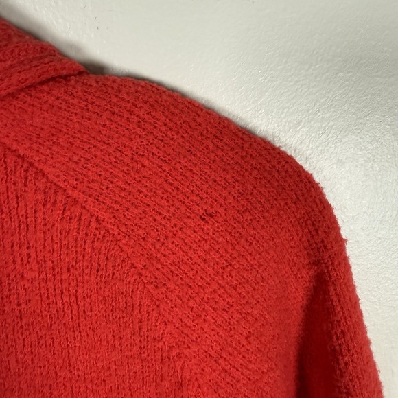 St john cardigan womens medium red bolero cropped wool open front shawl - Picture 4 of 11